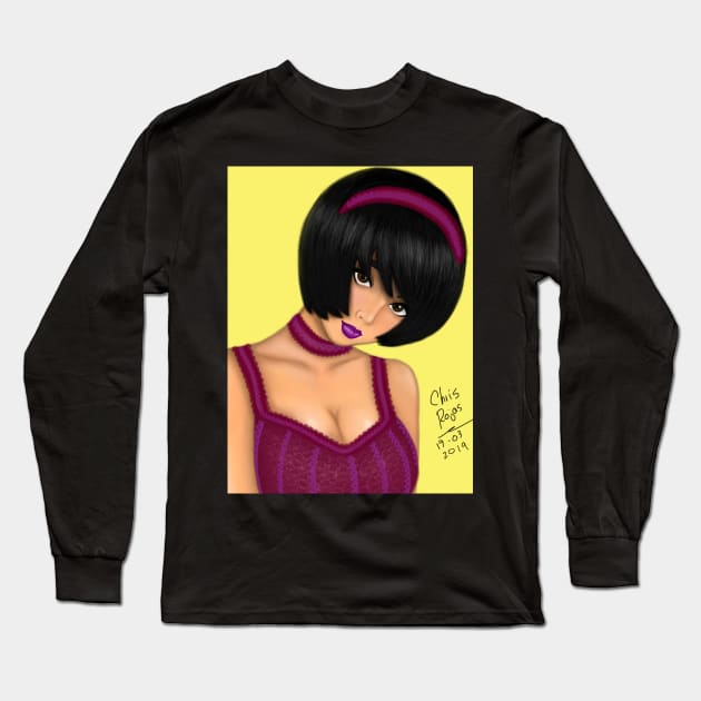 sexy girl Long Sleeve T-Shirt by chrisrojas